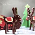 Slitta, renne e albero di Natale in cioccolato