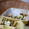 Torta salata con asparagi e caprino