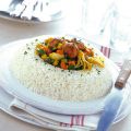 Anello di riso con verdure e polpettine