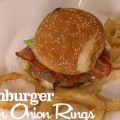 Hamburger con onion rings - I men