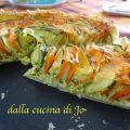 Torta salata ad anelli di zucchine e carote