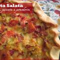 TORTA SALATA - porri, pancetta e pomodorini