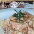 Panzanella con purea di fagioli e rosmarino