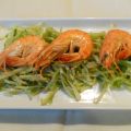 Gamberi e puntarelle