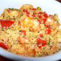 Cous cous con gamberi, zucchine e pomodori /[...]