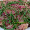 Razza in agrodolce e salicornia