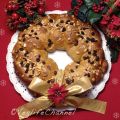 Ghirlanda natalizia di pasta brioches