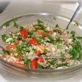 INSALATA DI FARRO CON RUCOLA E POMODORINI