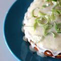Torta glassata al cocco e lime