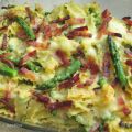 Pasta gratinata con asparagi e pancetta