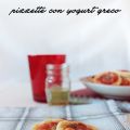 pizzette con yogurt greco