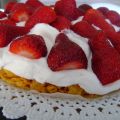 Torta croccante panna e fragole