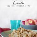 Orzotto con rape, crescenza e timo