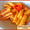 Pasta con crema di peperoni