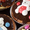 tortine al cioccolato multicolore