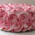 Pink rose cake