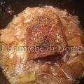 Arrosto all'aceto balsamico con mele e porri