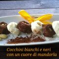Cocchini Bianchi e Neri con un cuore di Mandorla