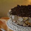 Torta di wafer e cioccolato con crema di marroni