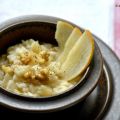 Risotto con pere, taleggio e noci
