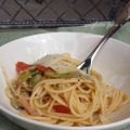 Spaghetti fave e pecorino
