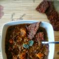 Zuppa di quinoa, fagioli azuki e batata