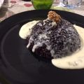 Riso venere con salsa al gorgonzola