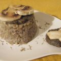 Tortini di grano saraceno con porri e funghi