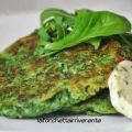 Pancake di spinaci con fonduta di taleggio
