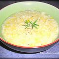 Riso con porri patate e timo