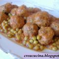 POLPETTINE DI CARNE E SALSICCIA CON PISELLI