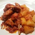 Coniglio in potacchio e patate in tecia 