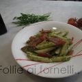 Pasta con pesto di rucola e pomodorini