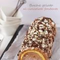 Buche gelato al cioccolato fondente meringato