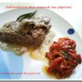 Saltibocca alla romana con peperoni all'insalata