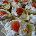 Conchiglioni ricotta funghi e salsiccia