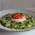 Risotto di piselli con burrata e gamberi[...]