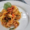 Zoodles with Sun dried tomato Pesto