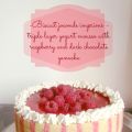 Trionfo di lamponi - Biscuit joconde imprimè,[...]