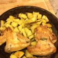 pollo arrosto croccante con patate