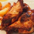 Alette piccanti e patate fritte