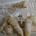 Coni di sfoglia con crema al caffè