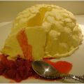 Semifreddo al mascarpone con lamponi caldi