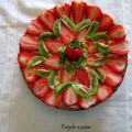 Crostata con  fragole e crema al limone
