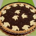 Crostata con crema al cioccolato fondente