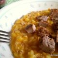 Risotto alla zucca, zenzero e filetto di maiale