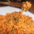 Risotto con piselli, caciocavallo e 