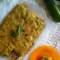 Torta-focaccia di ceci con patate e zucchine