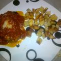Pollo alla cacciatora con patate al forno
