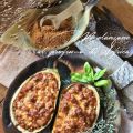 Melanzane ripiene di ragù al garam masala.[...]